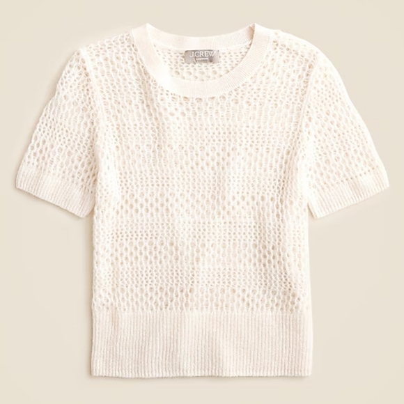 J. Crew Sweaters - J. Crew Cashmere pointelle short-sleeve T-shirt